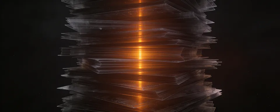 A vast dark archive where most knowledge pages sit unlit and only a few glow amber