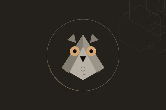 Hedwig's mark: a geometric owl holding a key