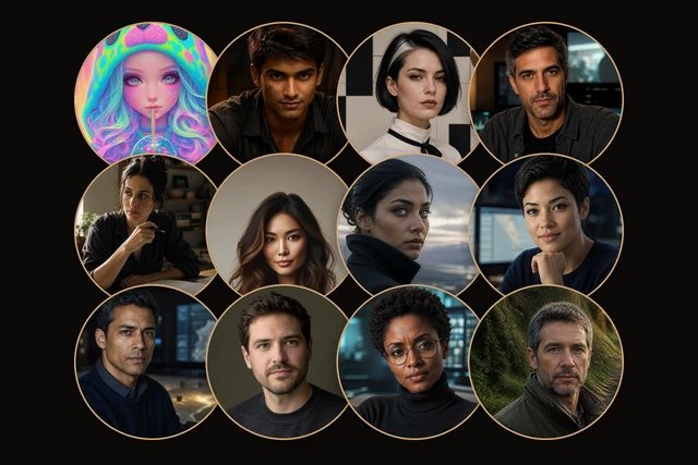 Crew portraits in a three by four grid